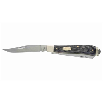 Picture of Old Timer Heritage Series Trapper 940T 3" Folding Clip Point/Spey Plain D2 Steel Blade, 3.70" Gray Wood Laminate Handle 1135990