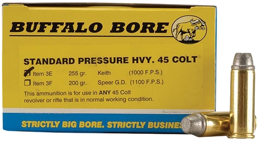 Picture of Buffalo Bore Ammunition Standard Pressure Strictly Business 45Colt 255gr Gas Checked Soft Cast 20 Per Box/12 Case 3E20