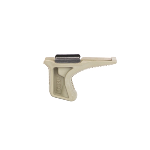 Picture of BCM BCMGunfighter Kinesthetic Angled Grip Made of Polymer With Flat Dark Earth Textured Finish for Picatinny Rail KAG1913FDE