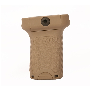 Picture of BCM BCMGunfighter Short Vertical Grip Made of Polymer With Flat Dark Earth Aggressive Textured Finish with Storage Compartment for Picatinny Rail VGSFDE