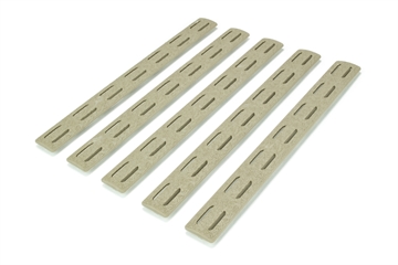 Picture of Bravo Company MCMR Rail Panel Kit, M-LOK Compatible, 5.5", 5 pack, Flat Dark Earth BCM-MCMR-RP-FDE-5