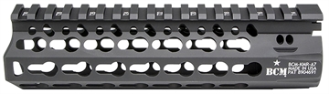 Picture of BCM KMR Alpha Handguard 7" Keymod Style Made of Aluminum with Black Anodized Finish for AR-15 KMRA7556BK