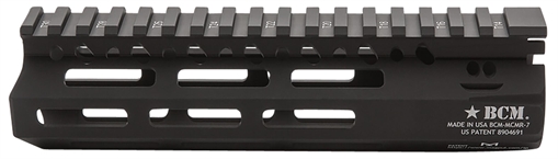 Picture of BCM BCMGunfighter MCMR 7" M-LOK, Free-Floating Style Made of Aluminum with Black Anodized Finish for AR-Platform MCMR7556BLK