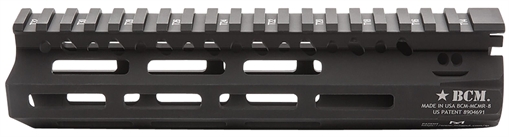 Picture of BCM BCMGunfighter MCMR 8" M-LOK, Free-Floating Style Made of Aluminum with Black Anodized Finish for AR-Platform MCMR8556BLK