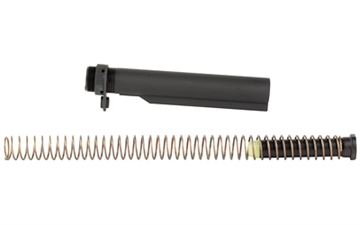 Picture of Bravo Company MK2 Recoil Mitigation System, Mod 1, 8 Position Buffer Tube Complete Assembly, Matte Finish, Black, Includes T0 Buffer, M16A4 Rifle Action Spring, MK2 Receiver Extension, QD End Plate, Castle nut, Fits AR Rifles BCM-MK2RMS-M1T0