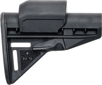 Picture of Bravo Company Mod 3 Stock, Fits Mil Spec Buffer Tube, Black, Includes Riser BCM-GFS-MOD-3-K85-BLK
