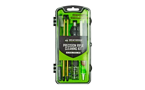 Picture of Breakthrough Clean Technologies Vision Series, Cleaning Kit, .270/ .284 Cal/ 7MM, Includes Cleaning Rod Sections, Hard Bristle Nylon Brushes, Jags, Patch Holders, Cotton Patches, Durable Aluminum Handle And Mini Bottles of Breakthrough Military-Grade Solvent And Battle Born High-Purity Oil BT-CCC-270R