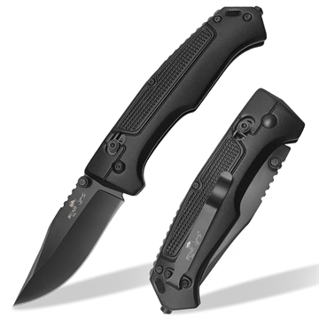 Picture of BEAR & SONS CUTLERY 4 1/2" BLK ALMN SLD LCK MD CLP PNT MC-550-AlBK-B