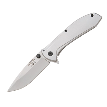 Picture of Bear & Son Framelock Assisted Opener Folding Knife 2-7/8" Drop Point Blade Stainless Steel 112A 730153011126