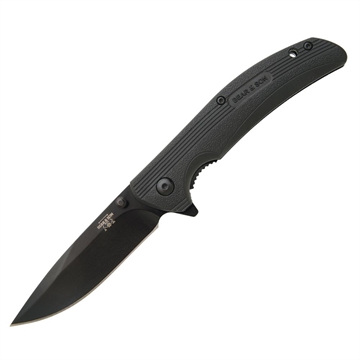 Picture of Bear & Son Sideliner Folding Knife 3-3/4" Drop Point Blade Black Zytel with Flipper 778B