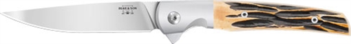 Picture of Bear & Son Rancher Sideliner Folding Knife 3-3/8" Drop Point Blade Stag Bone 730153007 521