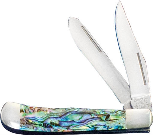 Picture of BEAR & SON ABALONE TRAPPER 2.25" LOCKBACK SS/ABALONE HND! AB5412