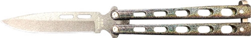 Picture of BEAR & SON BUTTERFLY KNIFE 2.38" GALAXY PWDR COAT SPR PNT 115GX