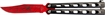 Picture of BEAR & SON BUTTERFLY KNIFE 3" WIDOW SERIES RED/BLACK W113B