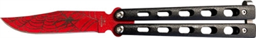 Picture of BEAR & SON BUTTERFLY KNIFE 3" WIDOW SERIES RED/BLACK W113B