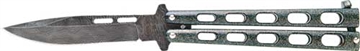 Picture of BEAR & SON BUTTERFLY KNIFE 3.38" GALAXY DAMASCUS 115GXD