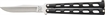 Picture of BEAR & SON BUTTERFLY KNIFE 3.58" BLACK/SS CLIP POINT 114B