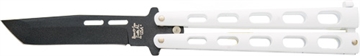 Picture of BEAR & SON BUTTERFLY KNIFE 3.58" WHITE TANTO BLADE! 115TANW