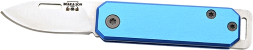 Picture of BEAR & SON SLIP JOINT FOLDER 1.5" BLUE/SS ALUMIMUN HANDLE 109BL
