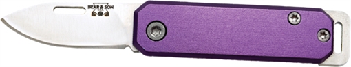 Picture of BEAR & SON SLIP JOINT FOLDER 1.5" PURPLE/SS ALUMINUM HANDLE 109PL