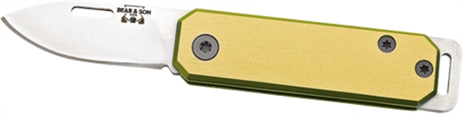 Picture of BEAR & SON SLIP JOINT FOLDER 1.5" YELLOW/SS ALUMINUM HANDLE 109YW