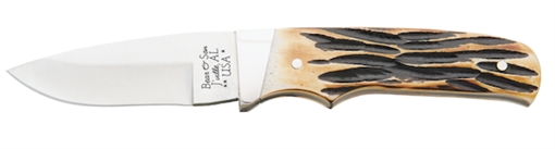 Picture of BEAR & SONS CUTLERY 7" INDIA STG BNE SKNR W/LTHER SHTH 548