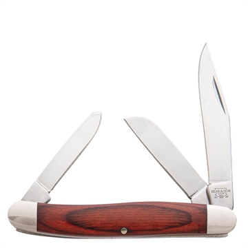 Picture of Bear & Son Midsize Stockman Folding Knife 2-3/8" Clip Point Blade Rosewood 218R 730153402184