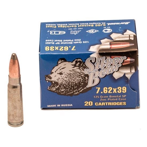 Picture of Bear Ammo 7.62x39mm 125 Grain Soft Point 500 Round Case A762SPN-500