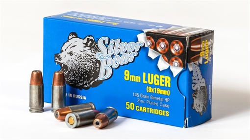 Picture of Bear Ammo 9mm 145 Grain Jacketed Hollow Point 50 Round Box A919RHPN-50