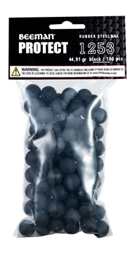 Picture of BEE 1253         RUBBER STEEL BALLS .50 100CT BLK