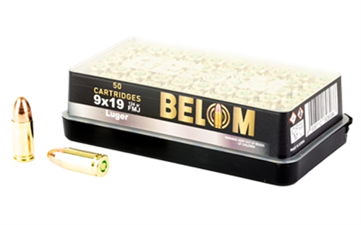 Picture of Belom 9MM, 124 Grain, Full Metal Jacket, 50 Round Box 8606110608086