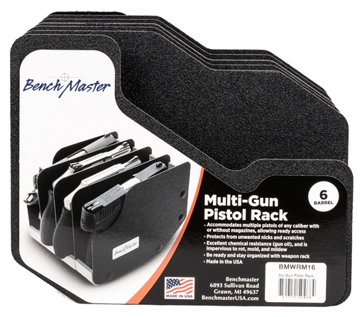 Picture of BenchMaster WeaponRac Kydex Holds 6 Handguns BMWRM16