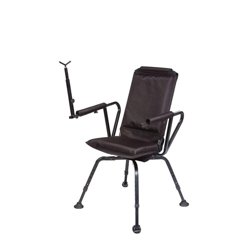 Picture of BenchMaster Sniper Seat 360 Shooting Chair Black Steel Legs w/Foam Back BMSSSC