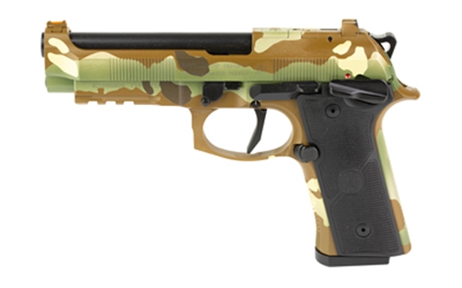 Picture of Beretta 92XI, Combat, Single Action Only, Semi-automatic, Full Size, 9MM, 4.7" Barrel, Ambidextrous Manual Safety, Cerakote Finish, Multicam, 10 Rounds, 2 Magazines SPEC0733A10