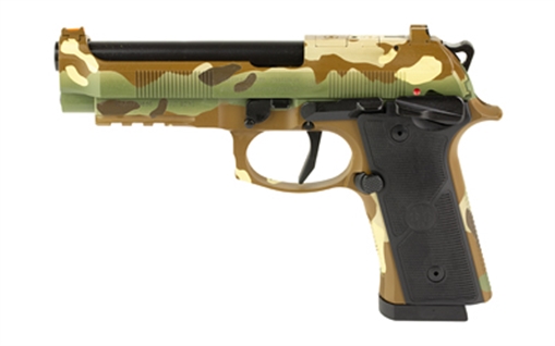 Picture of Beretta 92XI, Combat, Single Action Only, Semi-automatic, Full Size, 9MM, 4.7" Barrel, Ambidextrous Manual Safety, Cerakote Finish, Multicam, 18 Rounds, 2 Magazines SPEC0733A18