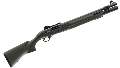 Picture of Beretta 1301 Tactical Mod 2, Semi-automatic Shotgun, 12 Gauge, 3" Chamber, 18.5" Barrel, Anodized Finish, Olive Drab Green, Synthetic Stock, M-LOK Forend, Improved Cylinder, Ghost Ring Sight, 7 Rounds J131M2CTT187G