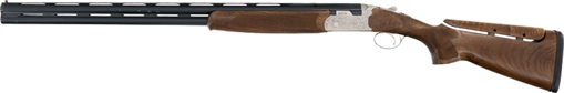 Picture of Beretta 686 Silver Pigeon I Sporting, Over/Under, 12 Gauge, 3" Chamber, 32" Barrels, Floral Engraving, Silver Receiver, Oil Finished B Fast Adjustable Wood Stock, 5 Choke Tubes - F,IM,M,IC,C, Optima Choke HP Chokes, 2 Rounds, Left Hand J686S1232BFL