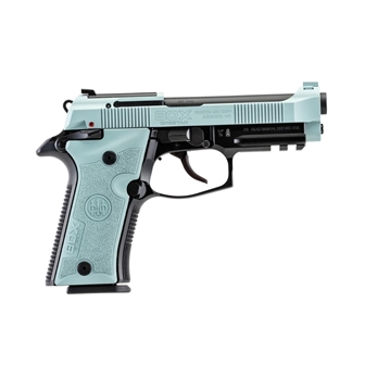 Picture of Beretta 80X Cheetah, Double Action/Single Action, Semi-automatic, Metal Frame Pistol, 380ACP, 3.9" Barrel, Polymer Grip, Manual Safety/Decocker, Matte Finish, Blue and Black, Front Picatinny Rail, Optic Ready, 13 Rounds, 2 Magazines SPEC0714A