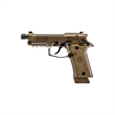 Picture of Beretta 80X Cheetah Tactical, Double Action/Single Action, Semi-automatic, Metal Frame Pistol, 380ACP, 4.4" Threaded Barrel, Polymer Grip, Manual Safety/Decocker, Matte Finish, Desert, Front Picatinny Rail, Optic Ready, 15 Rounds, 2 Magazines J80XTD15