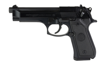 Picture of Beretta 92FS, Double Action/Single Action, Semi-automatic, Metal Frame Pistol, 9MM, 4.9" Barrel, Alloy, Matte Blued Finish, Plastic Grips, 3 Dot Sights, Ambidextrous Safety, 15 Rounds, 2 Magazines J92F300M