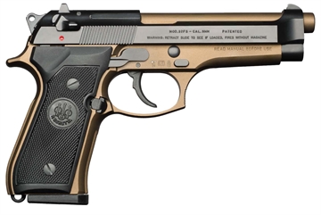 Picture of Beretta USA 92 Full Size 9mm Luger Single/Double 4.9" 15+1 Black Synthetic Grip Burnt Bronze Slide JS92F340M