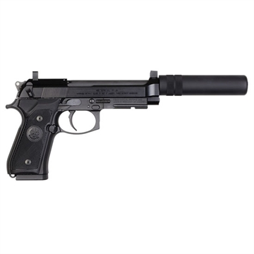 Picture of Beretta USA 92FSR 22 LR 15+1 5.30" Steel Threaded Barrel, Black Burniton Serrated Steel Slide & Aluminum Frame w/Picatinny Rail & Beavertail *Features Suppressor Ready Kit J90A192FSRF19SK