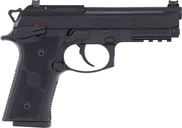Picture of Beretta 92GTS, Centurion, Double Action/Single Action, Semi-automatic, Metal Frame Pistol, Full Size, 9MM, 4.25" Barrel, Cerakote Finish, Black, 3-Slot Picatinny Rail, 92X Grip Panel Texturing, Ambidextrous Frame Mounted Decocker, Fiber Optic Front Sight, 10 Rounds, 2 Magazines J92XQFMSDA20
