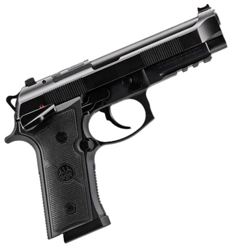 Picture of Beretta 92GTS, Double Action/Single Action, Semi-automatic, Metal Frame Pistol, Full Size, 9MM, 4.7" Barrel, Cerakote Finish, Black, Ambidextrous Frame Mounted Decocker, Fiber Optic Front Sight, 10 Rounds, 2 Magazines J92XFMSDA20