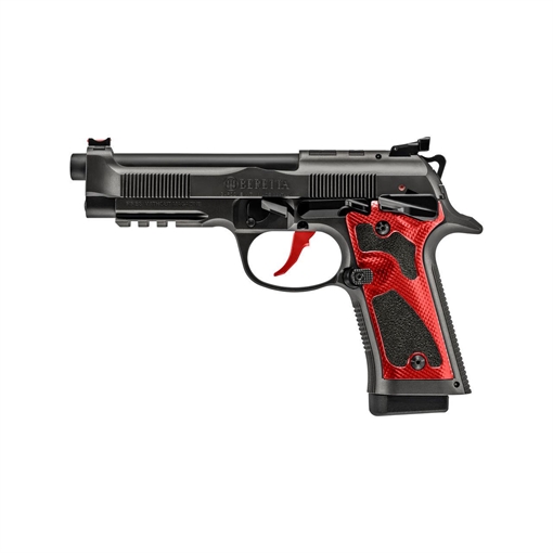 Picture of Beretta 92XI Performance Carry Optic, Scorched Earth, Double/Single Action, Semi-automatic, Full Size, 9MM, 4.9" Barrel, Tinitec Finish, Gray, Optics Ready, Manual Safety, Fiber Optic Front Sight, Red Aluminum Grips, 18 Rounds, 2 Magazines J92XPCORD18