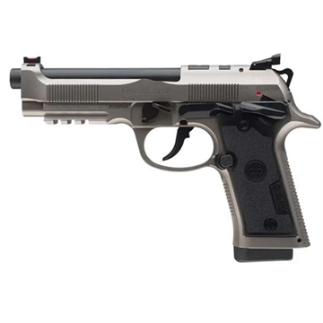 Picture of Beretta USA 92X PCO Full Size Frame 9mm Luger 10+1, 4.90" Black Barrel, Gray Nistan Optic Ready/Serrated Steel Slide & Frame w/Beavertail & Picatinny Rail J92XPC020