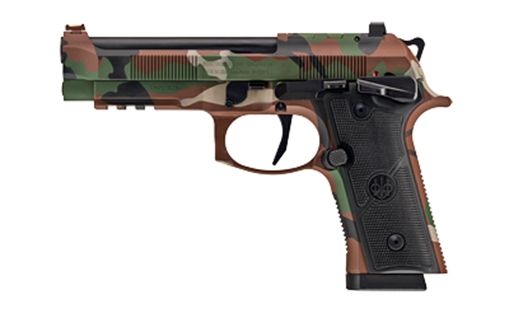 Picture of Beretta 92XI, Combat, Single Action Only, Semi-automatic, Full Size, 9MM, 4.7" Barrel, Ambidextrous Manual Safety, Cerakote Finish, BDU Camo, 10 Rounds, 2 Magazines SPEC0731A10