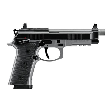 Picture of Beretta 92XI SAO Tactical, Semi-automatic, Single Action Only, Full Size Pistol, 9MM, 5.1" Threaded Barrel, 1/2x28, Cerakote Finish, Black Slide and Controls, Silver Frame and Barrel, Optic Ready, Ambidextrous Safety, Suppressor Sights, 18 Rounds, 2 Magazines J92XFMSA21TB