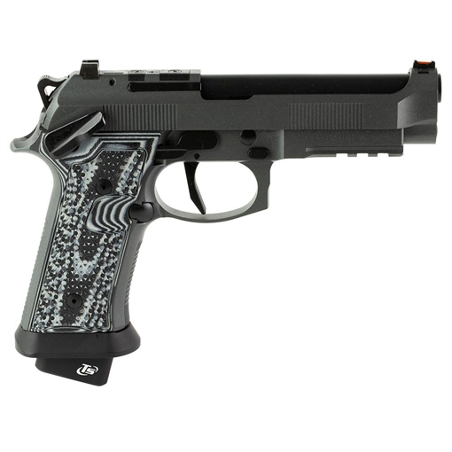 Picture of Beretta 92XI Squalo, Semi-automatic, Single Action Only, Full Size Pistol, 9MM, 4.7" Barrel, Cerakote Finish, Black, Optics Ready, Ambidextrous Safety, Fiber Optic Front Sight, Flared Magwell, 22 Rounds, 3 Magazines J92XFMSA21LCO