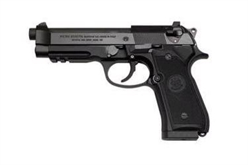 Picture of Beretta 96A1, Double Action/Single Action, Semi-automatic, Metal Frame Pistol, Full Size, 40 S&W, 4.9" Barrel, Alloy, Blued Finish, Plastic Grips, 3 Dot Sights, 10 Rounds, 3 Magazines J9A4F11